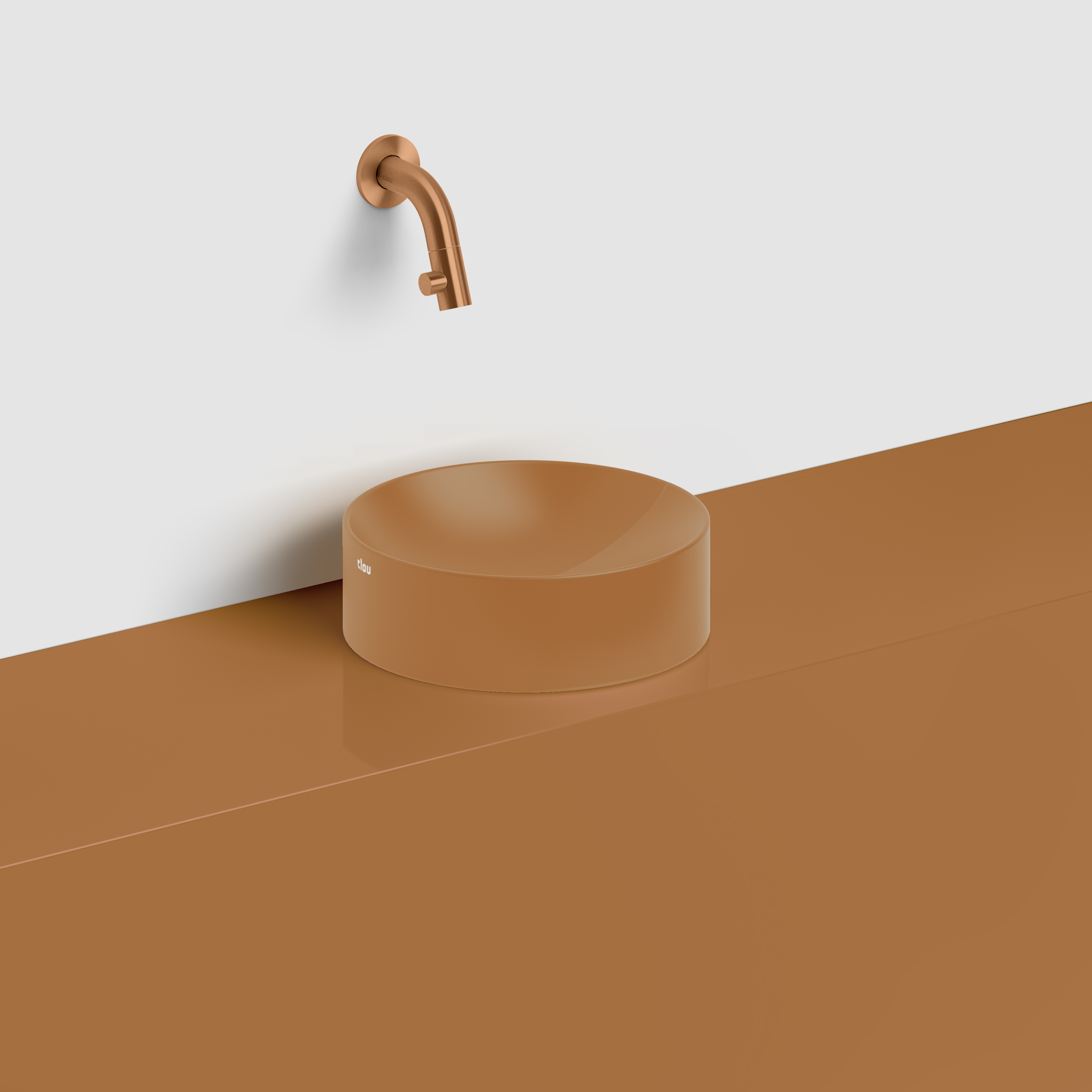 Clou Vale fontein, ø22 cm, zonder kranenbank, mat it. zand keram